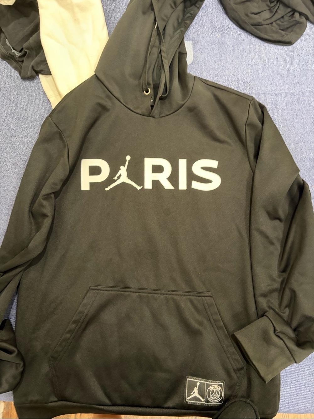 Nike Paris Jordan Hoodie Sweatshirt - Black with White Logo